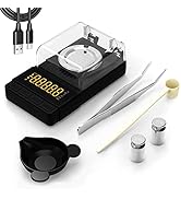 MAXUS Digital Milligram Scale 50g/0.001g, Compact Mg Scale with 20g Calibration Weight, Black Pow...