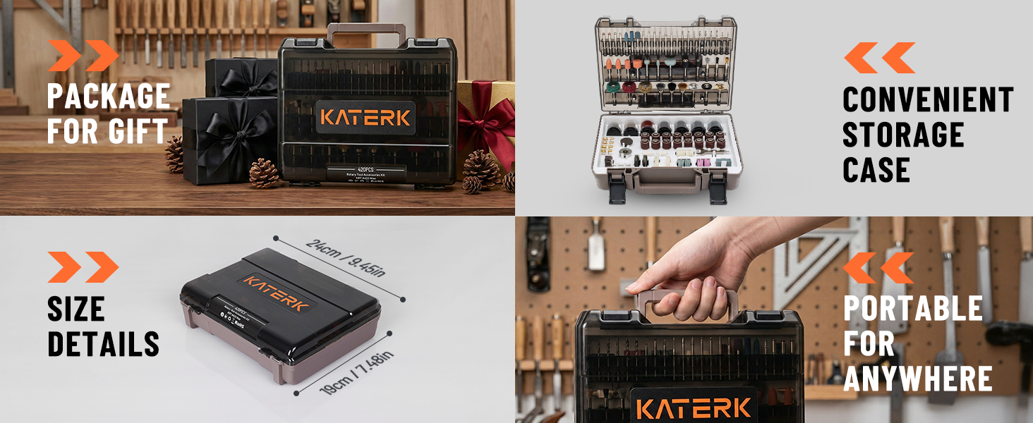 The storage case is made of sturdy PP plastic: drop-proof, dust proof, ensuring neatly organized