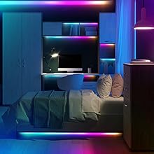 rgbic led lights strip for bedroom