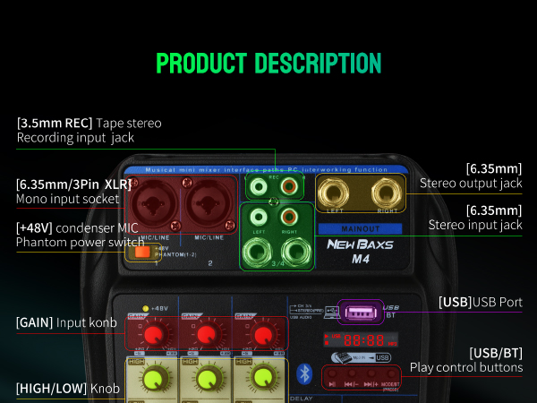 mixer digital usb audio interface