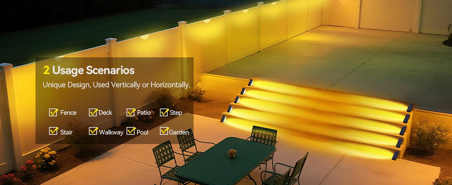 deck lights solar powered