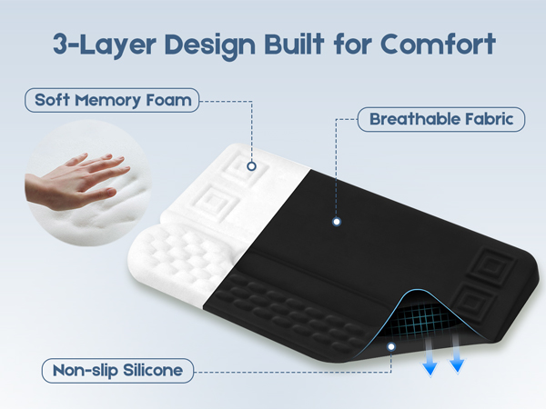 TEEYELLA Wrist Rest with Keyboard Stand, Ergonomic Keyboard Wrist Rest with Pens Storage