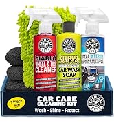 Chemical Guys Car Cleaning Kit - With Car Wash Soap, Wheel Cleaner, Total Interior, Car Wash Mitt...