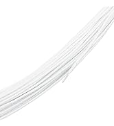 BENECREAT 21 Yard White Cotton Covered Millinery Wire, Cotton Covered Floral Wire with Metal Wire...