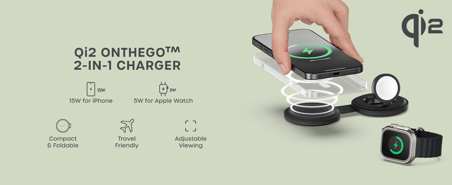 OntheGo 2-in-1 Wireless Charger