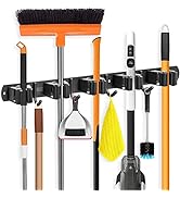 IMILLET Broom Holder Wall Mount, Broom Holder Stainless Steel Heavy Duty Garage Organization Broo...