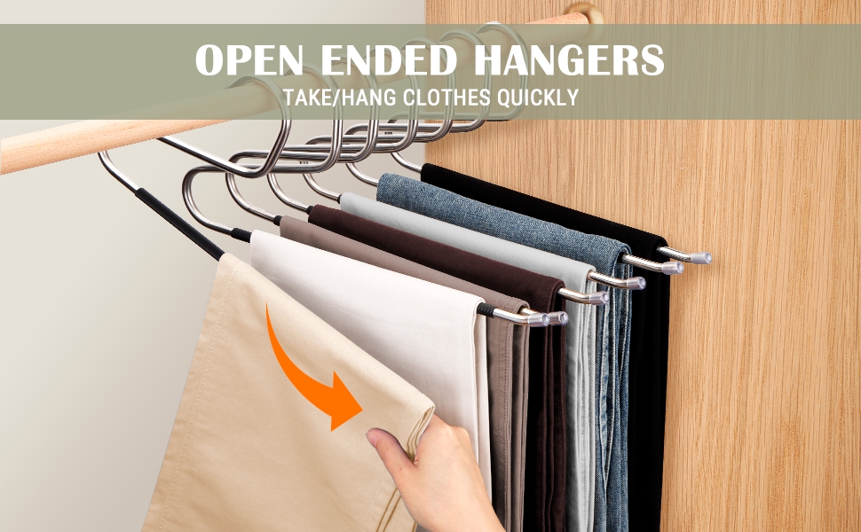 open ended pants hangers for jeans
