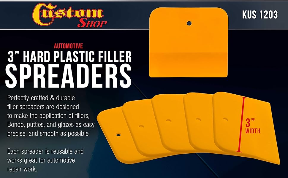 Custom Shop 3&amp;#34; Hard Plastic Filler Spreaders