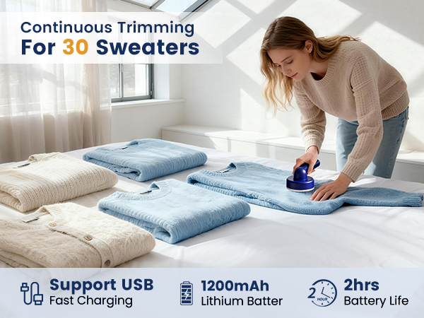 Continuous TrimmingFor 30 Sweaters