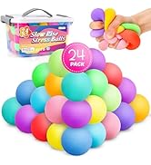24 Pack Stress Balls for Kids Adults,Slow Rising Stress Ball, Fidget Toys for Anxiety Relief,Hand...