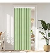 Vatge Closet Curtain for Open Closet - Green Door Curtains for Doorways Accordion Style Door Curt...