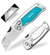 Harita Box Cutter Utility Knife with Quick Change Blades, Stainless Steel Body, Back-lock Mechani...