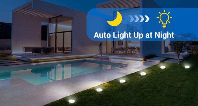 flat solar lights outdoor pathway