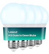 Linkind Dusk to Dawn Light Bulbs Outdoor, A19 Sensor Led Bulbs Automatic On/Off, 9.5W led Light B...