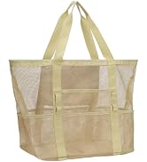 F-color Mesh Beach Bag Family - Large Tote Bag for Cruise Pool Toys Beach Vacation Essentials