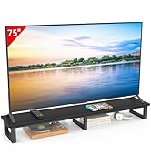 YAOHUOO 59" Large TV Riser for 32-75 inch TV, TV Riser Stand Shelf with Steel Legs, Tabletop TV S...