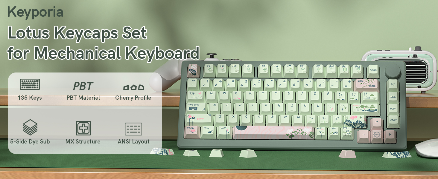 Lotus Keycaps Set for Mechanical Keyboard
