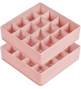 Joyoldelf Sock Drawer Organizer Divider, 16-Cell Underwear Organizers and Storage Fabric Drawer O...