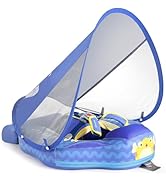 Mambobaby Float with Canopy and Tail New Upgraded Non-Inflatable Baby Pool Float Mambo Float Swim...