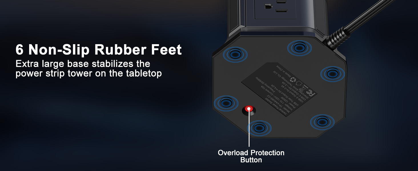 6 Non-Slip Rubber Feet