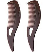 2PCS Dandruff Comb, Scalp Sweep Detoxing Energy Comb, Plastic Hollow Tooth Button Hairbrush for S...