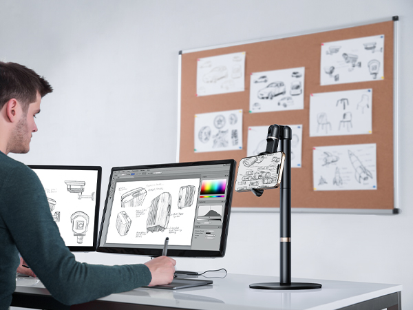 height adjustable phone stand for office working