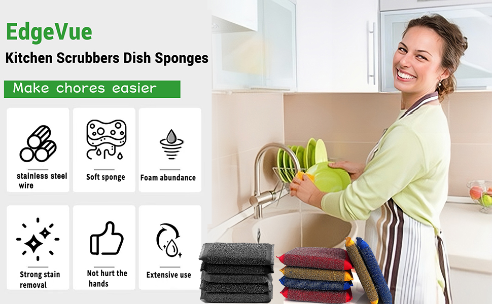 Kitchen Scrubbers Dish Sponges