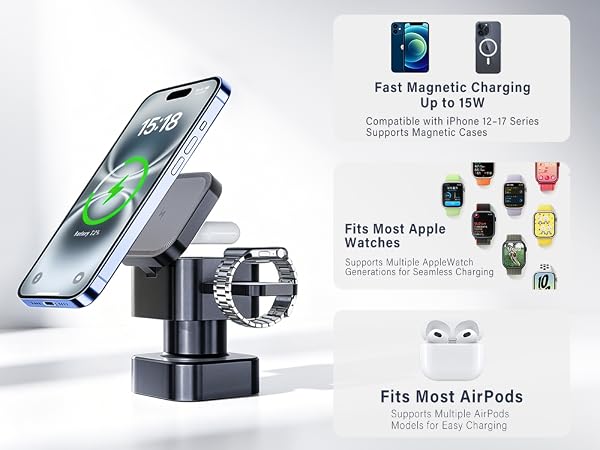 4 in 1 Magsafe Wireless Charging Station