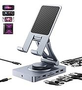 Versatile USB C Hub (11-in-1) with SD TF 4.0 Reader, 4K@60Hz HDMI, RJ45, Audio, USB A, USB C, Rot...