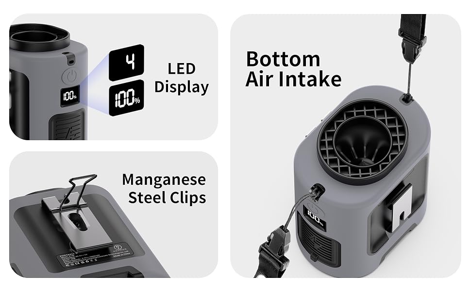 shirt fan with led display and lanyard