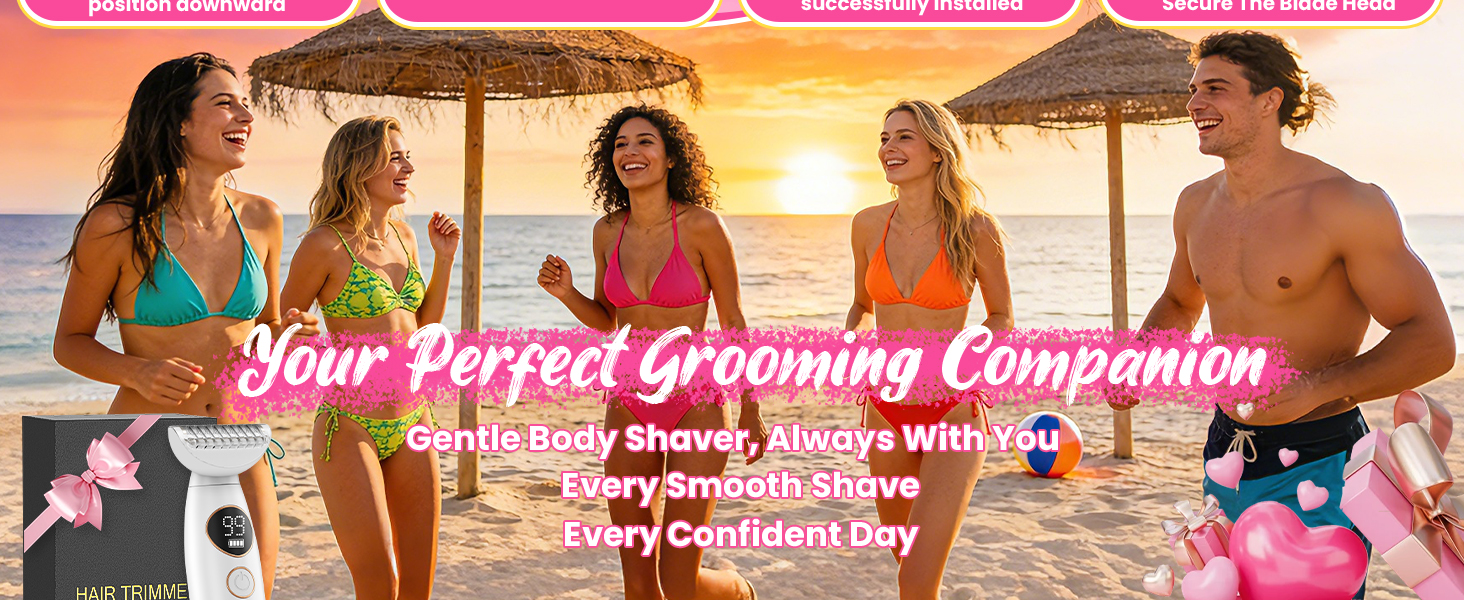 5-in-1 Bikini Trimmer for Women, Lady Electric Razor Shaver Facial &amp;amp;amp; Pubic Hair Trimmer