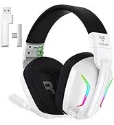 WESEARY Wireless Gaming Headset for PS5, PS4, PC, Laptop, Mac &amp; Switch, Dual Low-Latency 2.4GHz U...