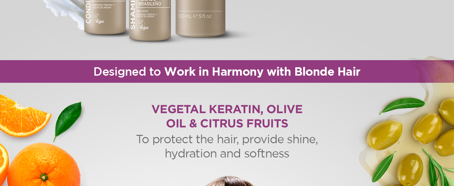 vegetal keratin, olive oil