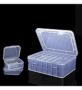 YUGOOD 14 Pack Clear Plastic Beads Storage Containers Mini Storage Cases and Big Transparent Boxe...