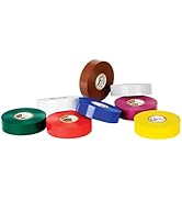 3M Scotch Vinyl Color Coding Electrical Tape 35, 1/2" x 20', Multi-Color, 8 Pack