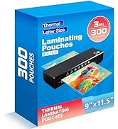 300 Pack Laminating Sheets,3 Mil,9"x11.5" Inches for Use with Thermal Laminators,Clear,Letter Siz...