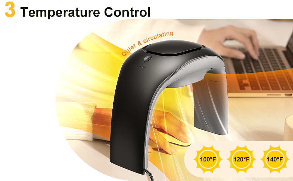 quiet black desk mouse pad hand warmer with temperature adjustable