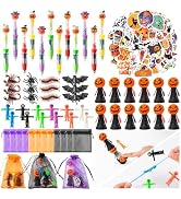 CY2SIDE Halloween Themed Party Favor - 12 Pack Halloween Glitter 4-in-1 Pumpkin Ballpoint Pen Jum...