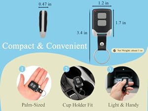 Mini remote fits palm, cup holder, light and portable design