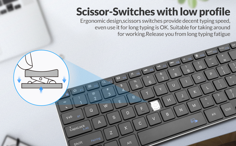 Stainless steel and ABS keys 