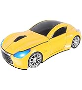 Wireless Car Mouse for Computer Portable Cool Sports Car Shape Cordless Computer Mice with USB Re...
