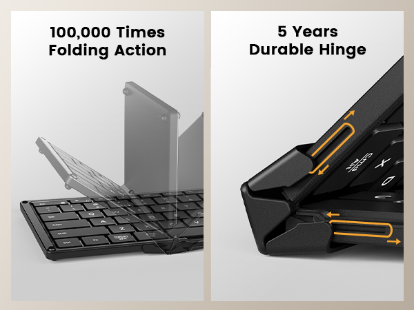 foldable backlit full keyboard black XK01 PLUS