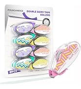 Four Candies Double Sided Tape Roller for Scrapbooking, 8 Pack | Acid-free glue tape for scrapboo...
