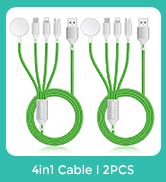 2Pack Travel Essentials Multi Charging Cable for Watch Charger 4 in 1 Fast Charger Camping Essent...