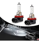 AWGUKA 2 PCS Car H11 Halogen Bulb,12V 55W High Brightness Low Beam/Fog Light Replacement Illumina...