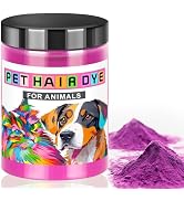Eyaeyao Dog Hair Dye, Pink Pet Hair Dye Pigment Powder Safely Used, Pet Safe Dye, Lasts Over 20 W...