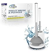True fresh Toilet Brush &amp; Plunger Set for Bathroom, Toilet Plunger for bathroom &amp; Toilet Brush, 2...