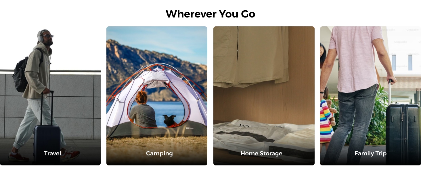 travel vacuum bags with pump