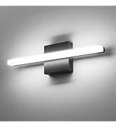 Combuh LED Bathroom Light Fixtures Over Mirror, 16 Inch 9W Black Vanity Light Bar for Bathroom, I...