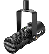 MAONO Dynamic Microphone, USB/XLR Podcast PC Microphone with Software, EQ,Tap-to-Mute, Headphone ...